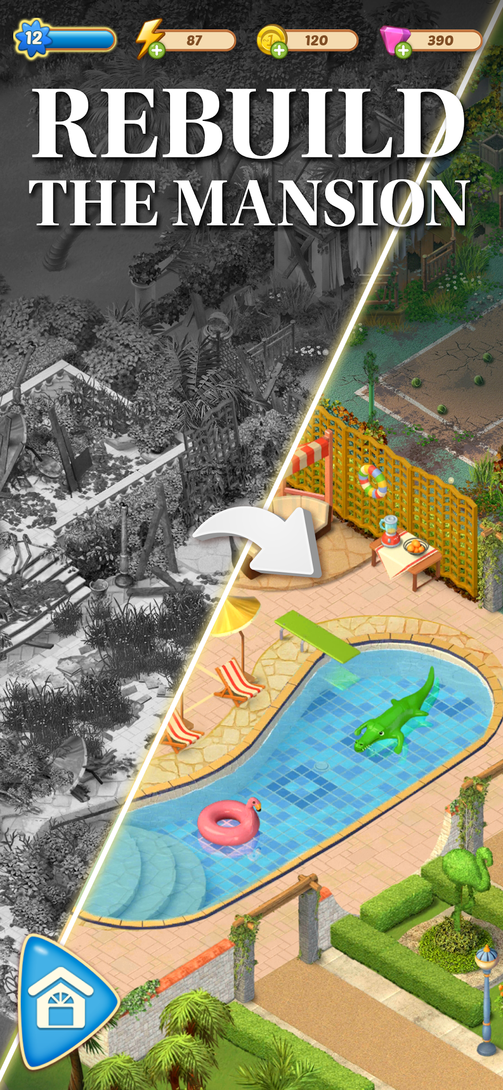 Merge Mansion: Puzzles & Story screenshot